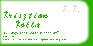 krisztian kolla business card